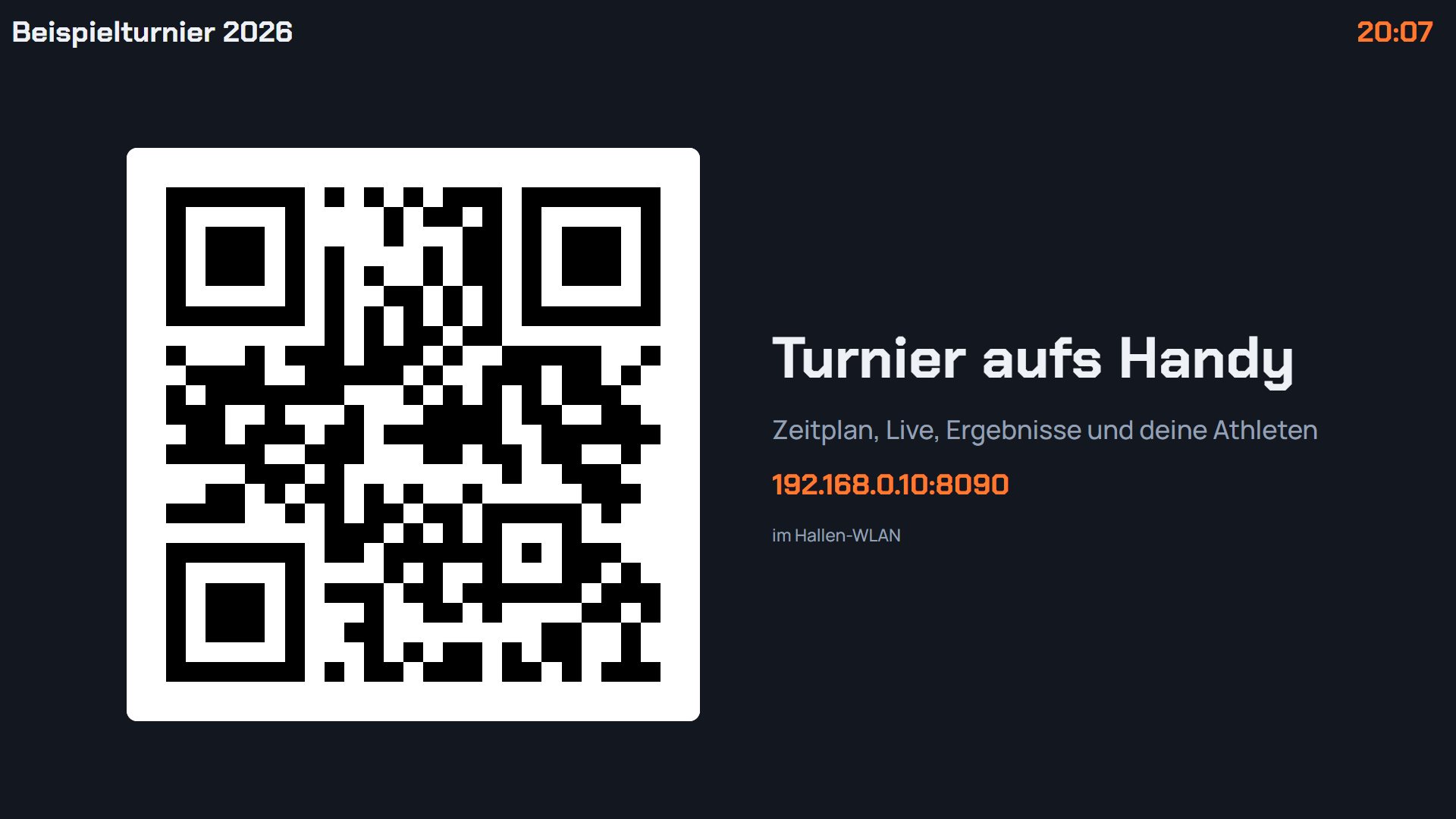 QR-Code Turnier aufs Handy